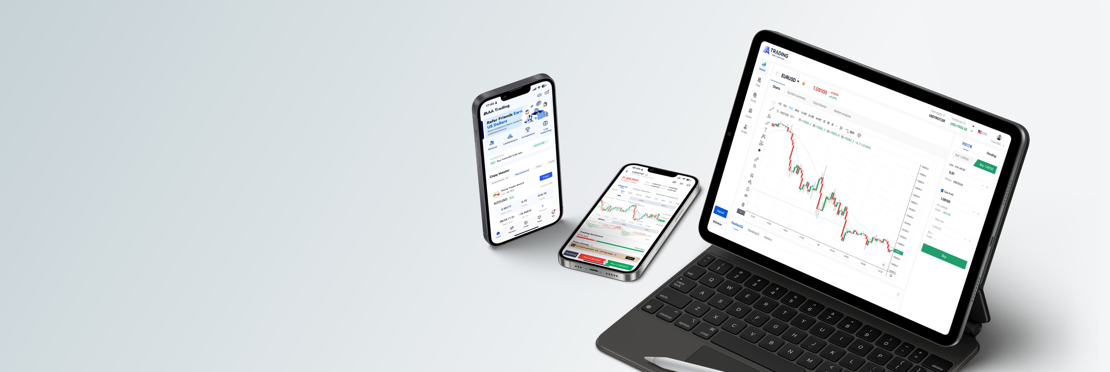 मोबाइल उपकरणों पर DPrime Trade